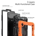 thumbnail image 2 of Allytech Rugged Case for Samsung Galaxy Tab A7 Lite 8.7" 2021 Model SM-T220 T225, Build In Screen Protector Hybrid PC 360 Rotating Stand Shockproof Shoulder Strap Lanyard Bumper Case Kids Friendly, 2 of 7