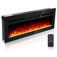 thumbnail image 2 of Electric Fireplace 50 inch Recessed and Wall Mounted Electric Fireplace, Remote Control with Timer,Touch Screen,Adjustable Flame Color and Speed,750W/1500W, 2 of 9