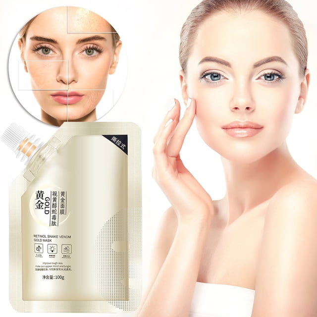 Fiudx Mascara En Retinol, Película En Lodo Dorado y Bloque En Agua Unidireccional, Lámina Fina y Transpirable, Alivio Continuo En Enrojecimiento En Retinol, Limpieza Facial, Solución para Pie Sensibl