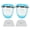 Lake Blue, variant on LYD Ergonomic Dustproof Lab Face Shield Reusable Protective Full Face Cover with Adjustable Strap Filter Pads Washable Guard for Adults Grey White 2 Count