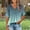 Navy, variant on Women's Gradient Tops Summer Trendy 2025 Dressy Casual Bloues Loose Fit Half Sleeve Buttons V Neck Tshirts Shirts Red M