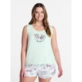 thumbnail image 2 of Joyspun Women's Tank Top and Shorts Pajama Set, 2-Piece, Sizes XS-3X, 2 of 6