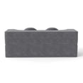 thumbnail image 6 of Grey Convertible Floor Sofa Bed - 14.2" Full Size Plush Corduroy Foam Sleeper with 2 Pillows No Assembly Required, 6 of 13
