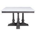 thumbnail image 3 of ACME Yabeina Artificial Marble Square Top Dining Table in White and Gray Oak, 3 of 7