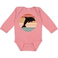 thumbnail image 3 of Inktastic Dolphin Cute Beach and Vacation Boys or Girls Long Sleeve Baby Bodysuit, 3 of 5
