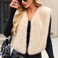 thumbnail image 5 of cocolona Fuzzy Vest for Women Sleeveless Open Front Cropped Winter Warm Coat for Party Evening, 5 of 5