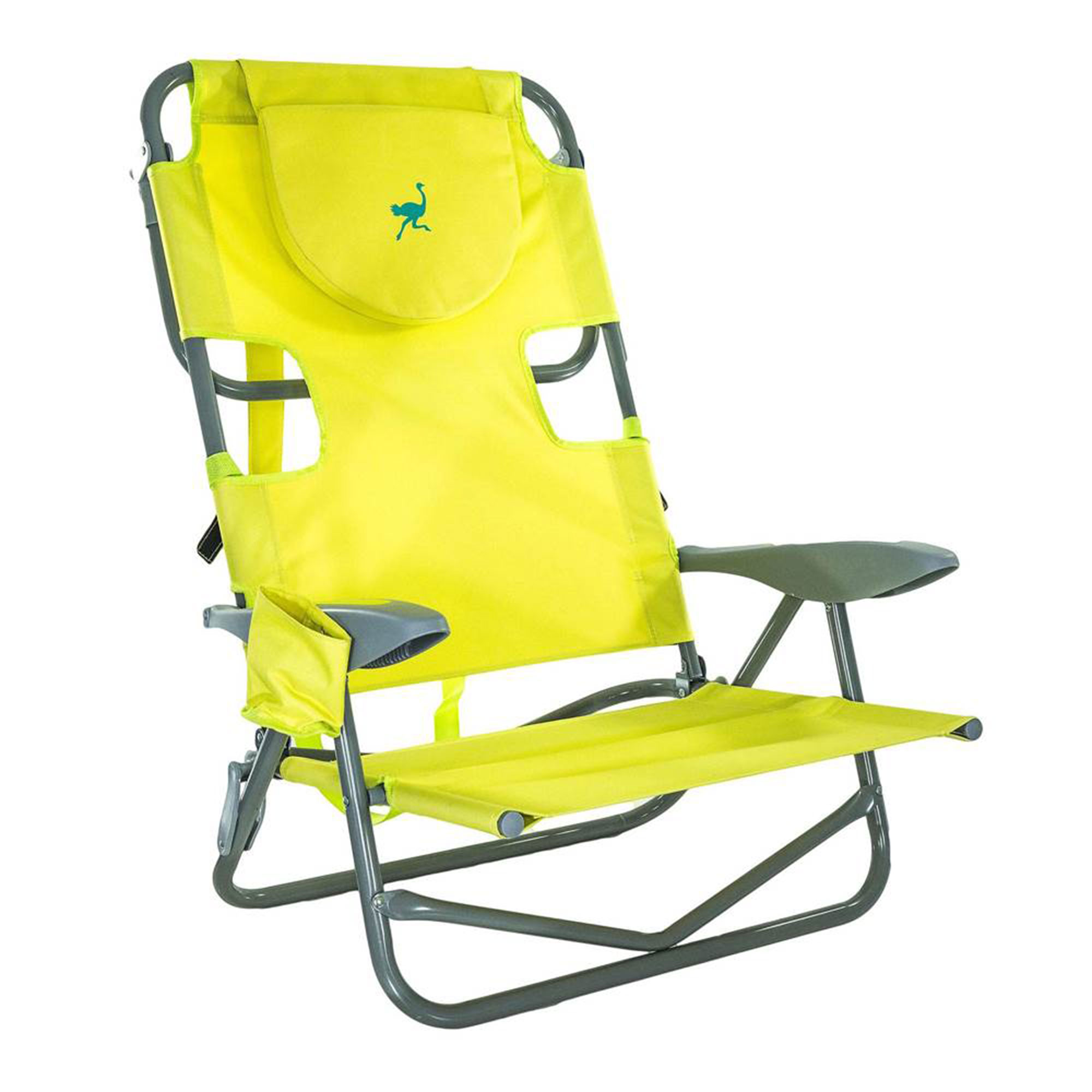 Ostrich On-Your-Back Outdoor Reclining Beach Pool Camping Chair, Green - image 5 of 9