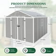 thumbnail image 6 of 7.5x10.3FT Outdoor Shed, Extra Large Storage Shed Resin, Outside Storage for Garden Backyard, Double Doors, Double Windows, PP Splicing Floor, Heavy-duty Frame, 6 of 9