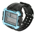 thumbnail image 2 of Men's Electronic Watch Night Light Waterproof Large Dial Dual Time Digital Sports WatchBlack Blue, 2 of 14