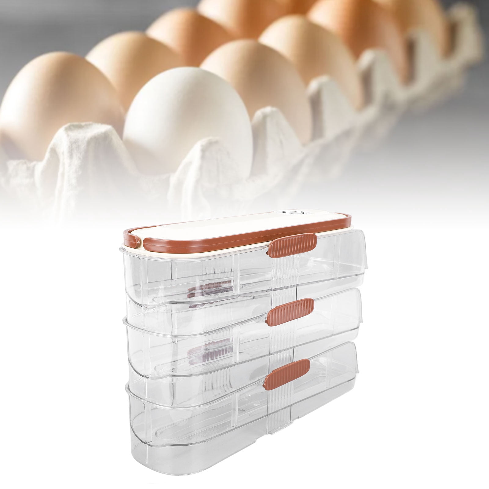 Egg Storage Box, Transparent Carrying Handle Egg Storage Container  For Refrigerator