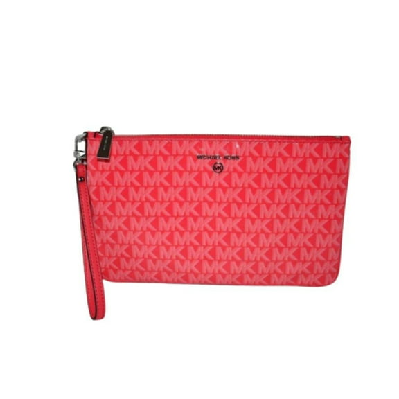 Michael Kors Womens Jet Set Charm Large Top Zip Wristlet Geranium One Size 32S3ST9W3V-615