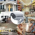 thumbnail image 6 of Dummy Security Camera Outdoor Fake CCTV Surveillance Bullet Camera System with Stickers, LED, Simulated IR, Wall Mounted for Property Business Home Security Outdoor/Indoor, 6 of 7