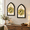 Set of 2 Arched Window Frame (Black)-23"L x 13.3"W, variant on Arched Window Frame Black 23"L x 13.3"W Farmhouse Wall Sculpture