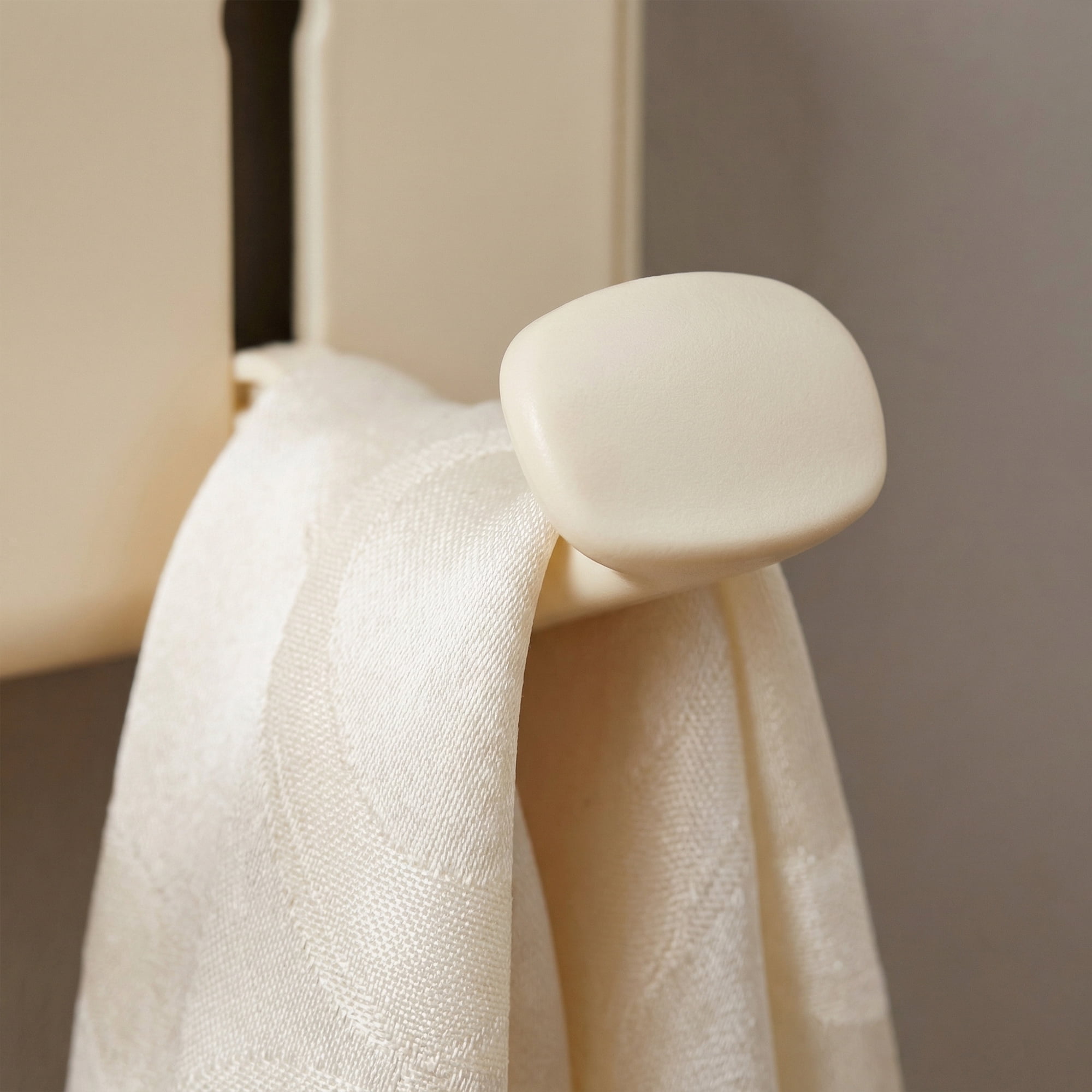 Unique Bargains Coat Rack Wall Mount Aluminum Alloy Hook for Entryway Milk White 14.2*2.2in