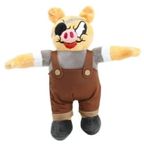 uiuoutoy Cuphead Porkrind the Pig Plush Toy Stuffed Animal Doll 12'' Gift for Children