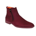 thumbnail image 2 of Men's TAYNO Chelsea Chukka Soft Micro Suede Zip up Boot Coupe S Wine, 2 of 11
