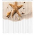 thumbnail image 3 of Ambesonne Sea Life Shower Curtain, Close up Shot Seashells, 69"Wx75"L, Apricot White, 3 of 3