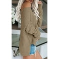 thumbnail image 2 of Sherrylily Women Off Shoulder Knit Sweaters Oversized Long Sleeve Loose Lightweight Pullover, 2 of 4