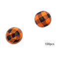 thumbnail image 2 of Monstrate Cuentas de redondas resistentes al desgaste de 100 piezas, cuentas de tela escocesa duraderas e impermeables, apariencia exquisita para De coser Naranja, 2 of 6