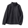 thumbnail image 1 of Veste en Molleton pour Femmes, Veste Sans Capuche à Fermeture Éclair à Manches Longues, 1 of 9
