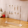 thumbnail image 4 of Acrylic necklace earring stand holder jewelry display case hanging earing organizer bracelet stamds jewellery holders shelf claer necklace stand, 4 of 6