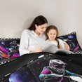 thumbnail image 5 of Manfei Teens Motorcycle Bedding Sets Twin with Comforter, Planet Outer Space Comforter Sets Twin Size, Modern Sports Reversible Down Comforter, Ultra Soft Room Decor, 2pcs, 5 of 8