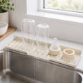 thumbnail image 4 of Silicone Faucet Splash Guard, Sloped Drainage Mat with Water Catcher, Non Slip Sink Mat for Kitchen Counter and Bathroom Vanity, 4 of 9