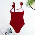 thumbnail image 6 of Busydd Swim Suits for Women Tummy Control One-Piece Swimsuits Solid Color Straps Monokini Swimsuits for Women Daily Bathing Suits, 6 of 8