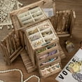 thumbnail image 2 of Sfugno Jewelry Box, Jewelry Case for Women, Rustic Wooden Jewelry Boxes and Organizers with Lock , 4-Layer Jewelry Organizer Box for Rings, Earrings, Necklaces, Bracelets, Rustic Brown, 2 of 8