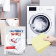 thumbnail image 4 of Pack of 10 Concentrated Whitener Sheets for Laundry Stain Removal Safe for Color and Whites Formula, 4 of 5