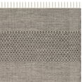 thumbnail image 5 of SAFAVIEH Montauk Karlene Geometric Striped Cotton Area Rug, Ivory/Anthracite, 4' x 4' Square, 5 of 6