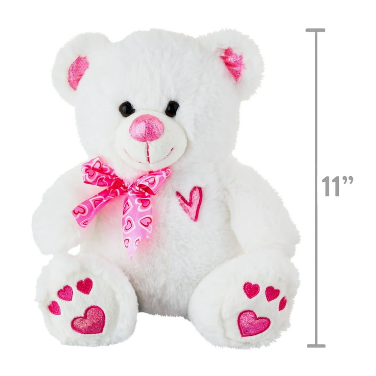 Pink and online white teddy bear