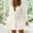 White, variant on Babysbule Dresses For Women Ladies Autumn And Winter Stylish V-Neck Long Sleeve Ruffle Lace SolidMini Short Dress