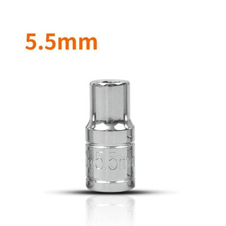 

1Pc 1/4 Socket Wrench Head Sleeve Hand Tools Auto Repair Removal Tool 4-14 Mm