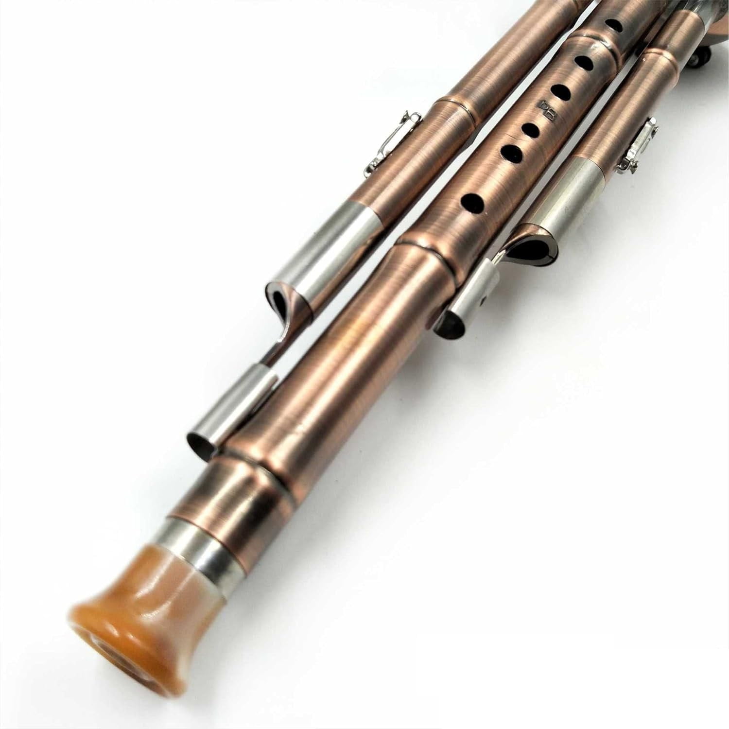 Metal Wire Drawing Chinese Hulusi Gourd Cucurbit Flute Ethnic Wind Musical Instrument Aluminum Material Copper Plated For Beginners ,Key Of C