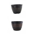 thumbnail image 1 of jinwen 2 Pièces Intérieur Extérieur Rustique Résine Baril Patio Fleur Pot Jardin Arbre, 1 of 9