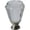 Brushed Steel / Clear, variant on Urbanest Crystal Anne Lamp Finial – 2 Inch Tall, Black Base– Decorative Lamp Shade Finial for Table & Floor Lamps- 2 Pieces
