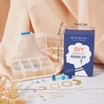 thumbnail image 7 of 1 Box DIY 8 Pairs Blue Moon Earrings Making Starter Kit Including Moon Geometric Linking Connector Charms Teardrop Flower Beads Earring Findings for Women Earring Making Crafts diy, 7 of 7