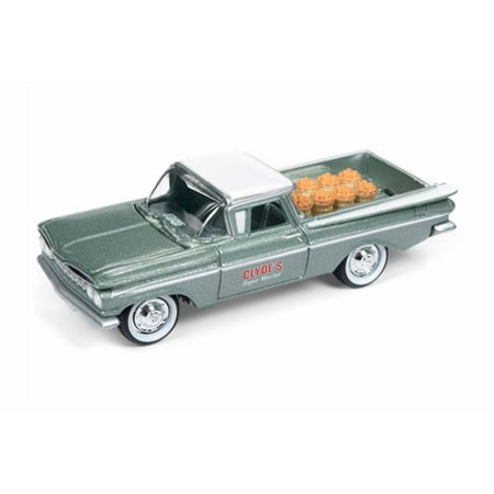 1959 Chevy El Camino, Green - Johnny Lightning JLDR003/24 - 1/64 scale Diecast Model Toy