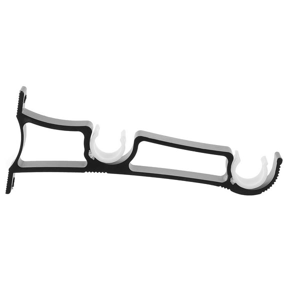 WRISTBIQUE Black Heavy Duty Curtain Rod Bracket 1Set for Living .7x3.4in