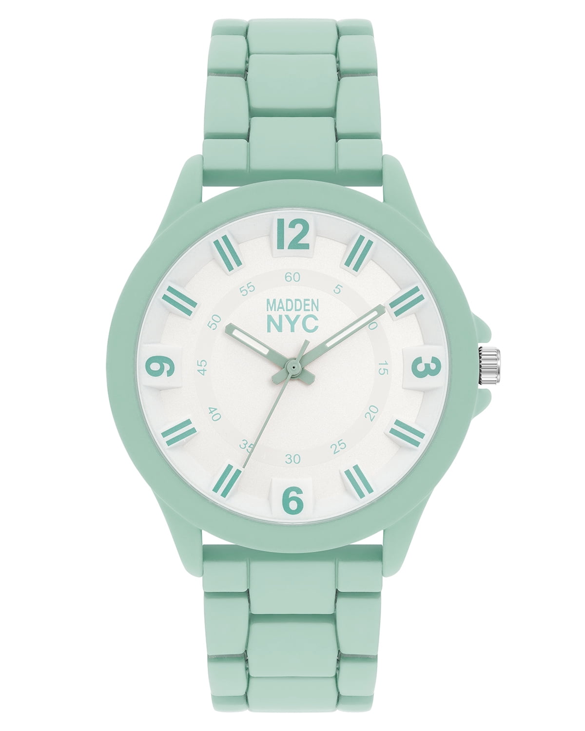 Madden NYC Turquoise Rubberized Analog Sport Watch