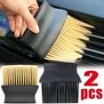 thumbnail image 2 of Car Interior Cleaning Brush Car Air Outlet Detail Crevice Dust Removal Brush Home Office Dust Washing Tools Auto Accessories (yellow-2), 2 of 7
