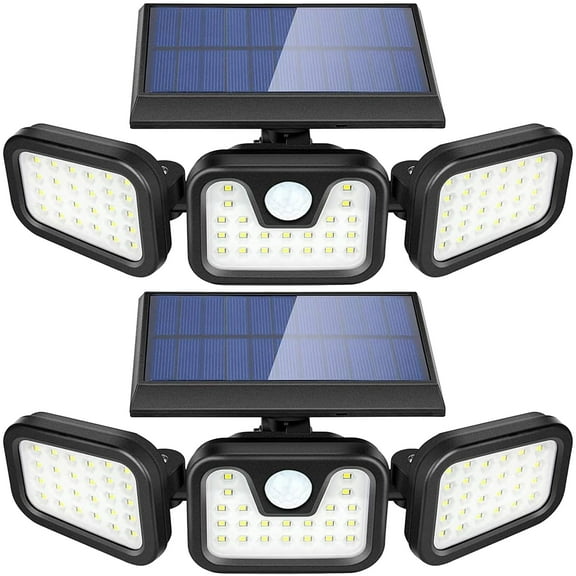 Solar Lights Outdoor, 3000LM Super Bright Motion Sensor Outdoor Lights, IP65 Waterproof 6500K Solar Powered Security Flood Light for Garage Yard Patio