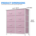 thumbnail image 5 of DEXTRUS 8 Drawers Dresser Chest of Drawers for Adult for Bedroom Fabric Storage Dressers for Living Room Bedroom Pink, 5 of 5