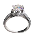 thumbnail image 2 of YYKihy Silver Six Clawing Rhinestone Rings Women Fashion Full Diamond Zircon Ring Ladies Jewelry Diamond Rings For Women Size 6 10, 2 of 8