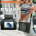 thumbnail image 6 of For Samsung Galaxy Tab A8 10.5 inch SM-X200/SM-X205 Case, 360 Rotatable Handle Stand, Shoulder Strap, Drop-Proof Design, Black, 6 of 7
