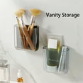 thumbnail image 6 of Wall Mounted Toothbrush Holder, Hanging Toothbrush Holder, Self Adhesive Toothbrush Storage Organizer for Shower, Electric Toothbrush Toothpaste Razor Bathroom Accessories, 4.05x3.74inch, 6 of 7