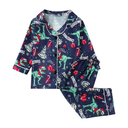 

Chenyuanyuan Baby Girl Christmas Outfit Toddler Boys Girls Long Sleeve Cartoon Prints T Shirt Tops Pants Kids Outfits Size 3-4 Years