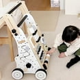 thumbnail image 3 of Wooden Activity Sensory Activity Center Toy Push Walking Toy for Infants, 3 of 8