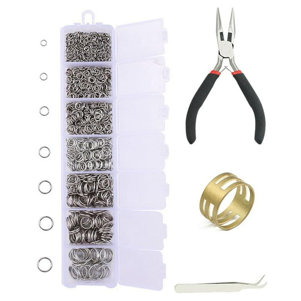 Alicates para joyería Jiayiqi Findings, anillos de unión, suministros para joyería, pinzas para joyería, anillos Oro blanco